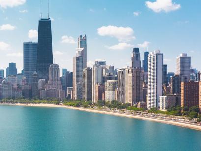 Chicago skyscraper view