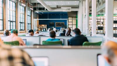 Modern office workspace