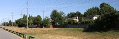 houses along the side of a road