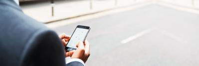 person looking at a phone