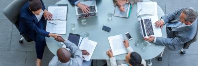People working at a round table