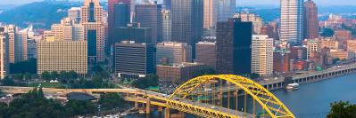 Pittsburgh city view with a bridge