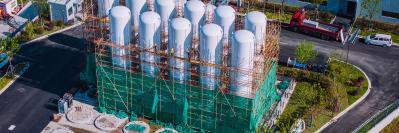 Aerial view of hydrogen plant