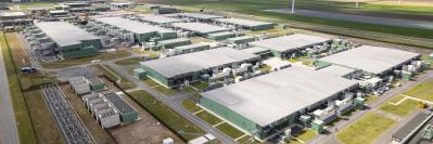 Aerial view of data center complex