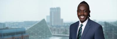 Saul Ewing Associate Adrian Kibuuka in the Baltimore office