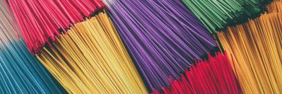 Paintbrushes of various colors