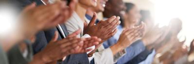 Business people applauding