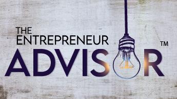 Lightbulb with text "The Entrepreneur Advisor"